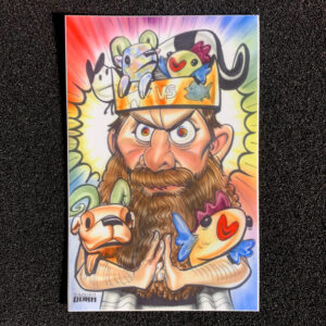 GoatVsFish Caricature Decal by Damion Dunn